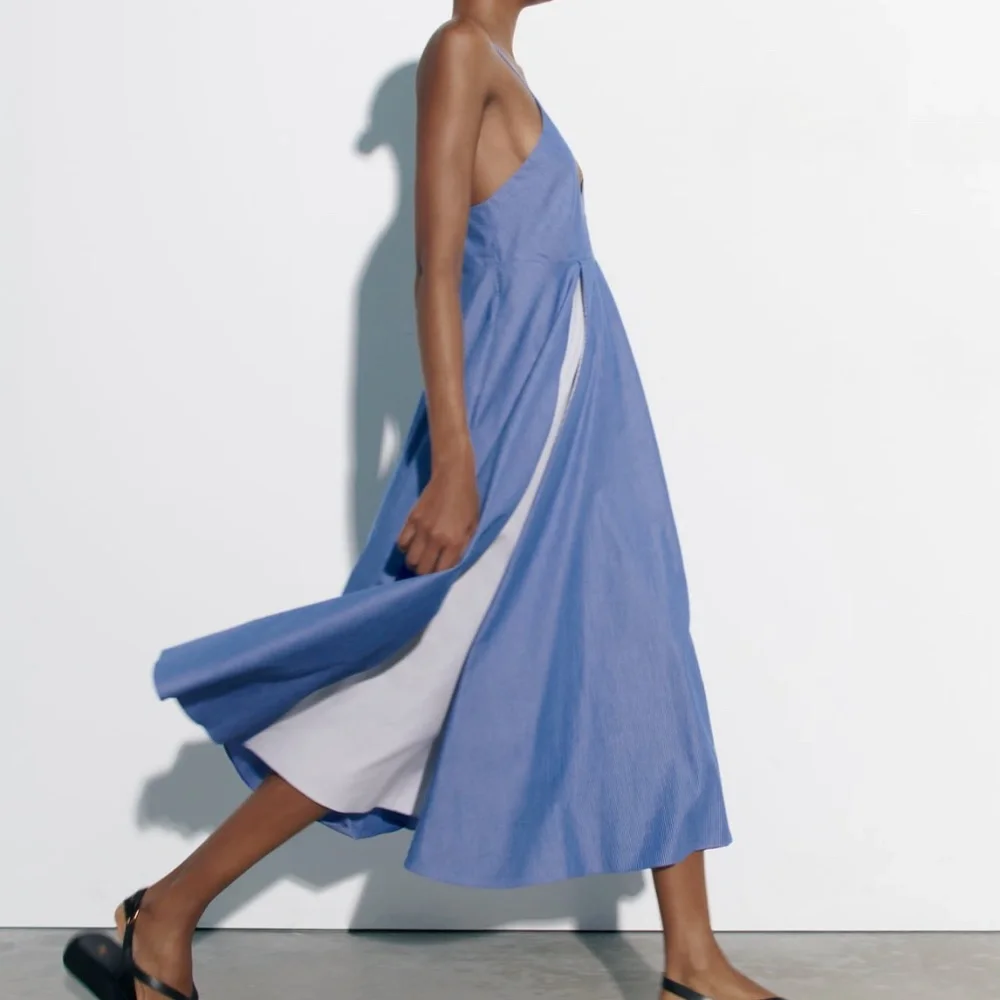 Zara limited edition stripped poplin dress you cannot miss - Picture 2 of 6